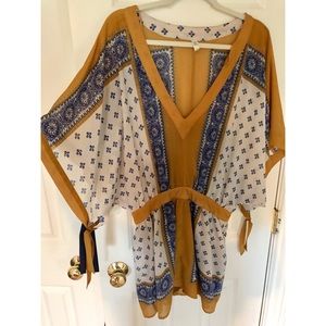 Free People Patterned Tunic/Kimono Dress